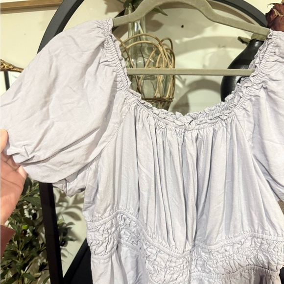 Torrid Light Purple Gathered Blouse plus size 2x - Picture 3 of 6